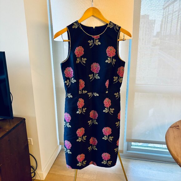 J. CREW Sheath dress in floral jacquard - Picture 2 of 7